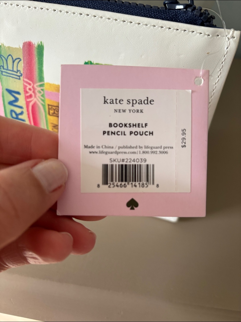 NWT Kate Spade Book Pencil Bag - Picture 4 of 13